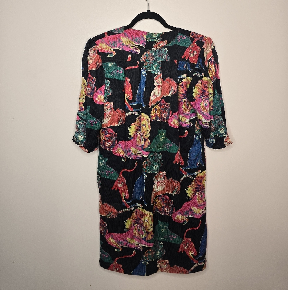 Rare Vintage Ungaro Parallele Paris Tiger Printed Dress